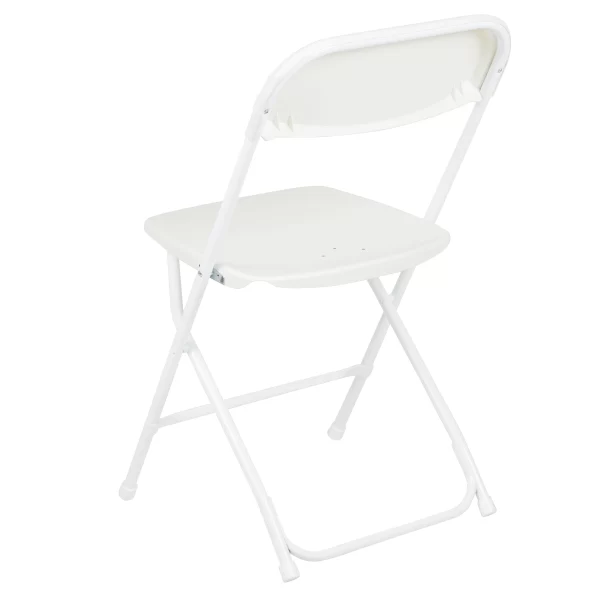 Foldable White Chair - back left angle