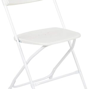Foldable White Chair -right front angle