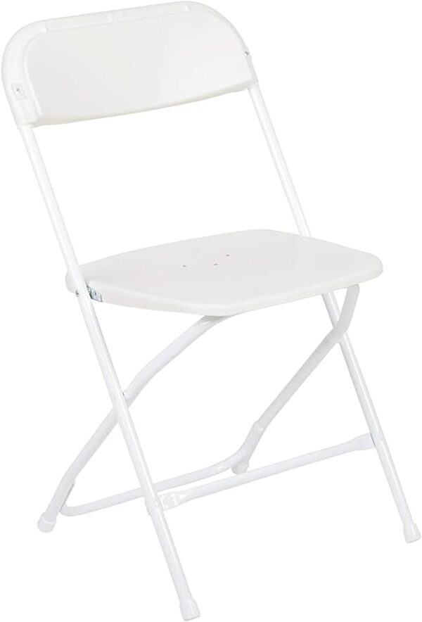 Foldable White Chair -right front angle